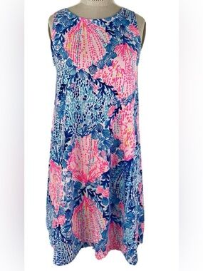 Lilly Pulitzer Kristen Dress Small Sway With Me Print Shift Summer Reort Dress